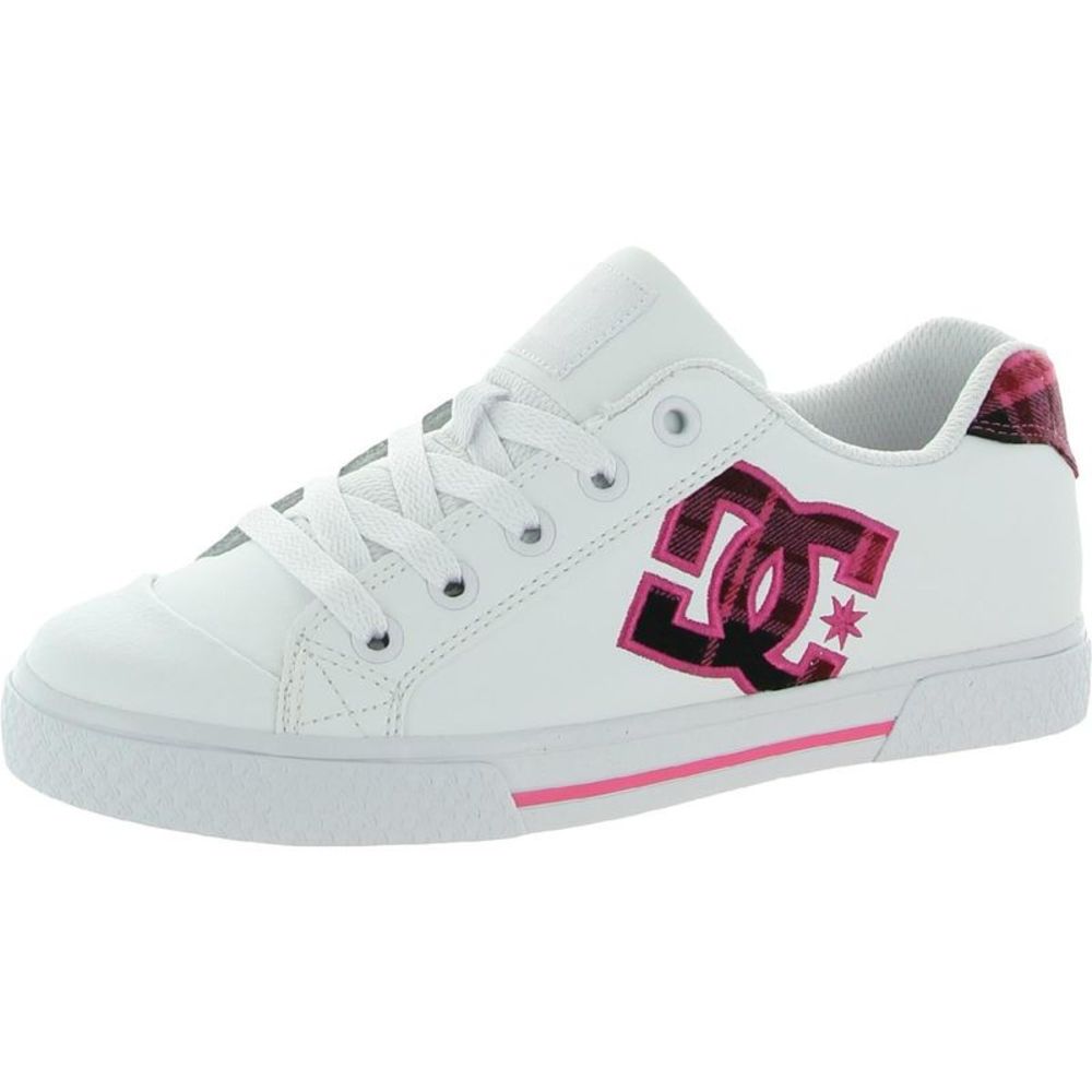 DC Womens Chelsea White Canvas Space Dye Lace-Up Fashion Sneakers Shoes NWT